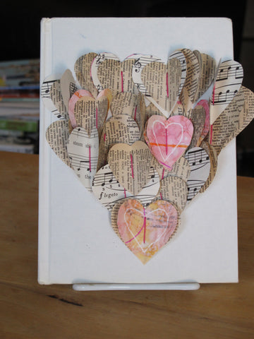 Valentine's Day Book Page Heart Class (Live and Zoom)